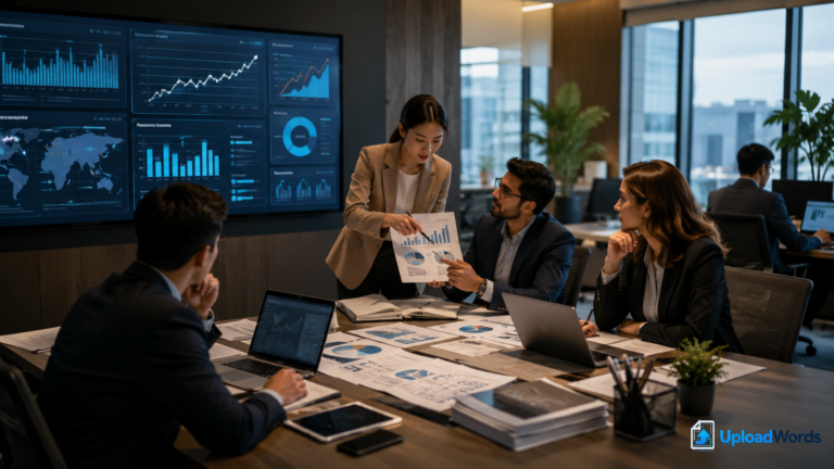 Business professionals analyzing data and building reliable research pipelines